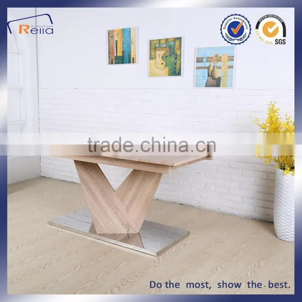 BIG SIZE EXTENSION LUXURY MDF DINING TABLE PAPER WHOLESALE photo-2