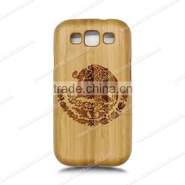 Wood Carving Design Mobie Phone Back Cover for Samsung S3 photo-2