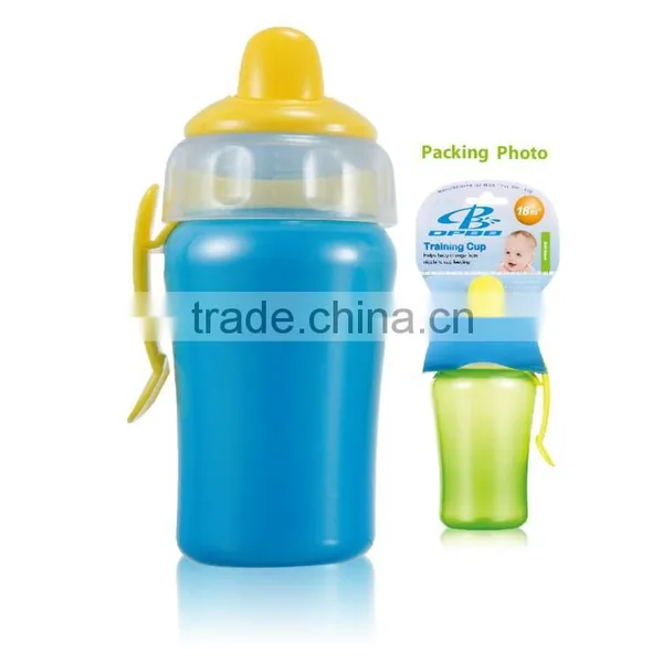 High Quality ECO Pink Handle Free Plastic Baby Feeding Bottle With Cover China Whoselase photo-4