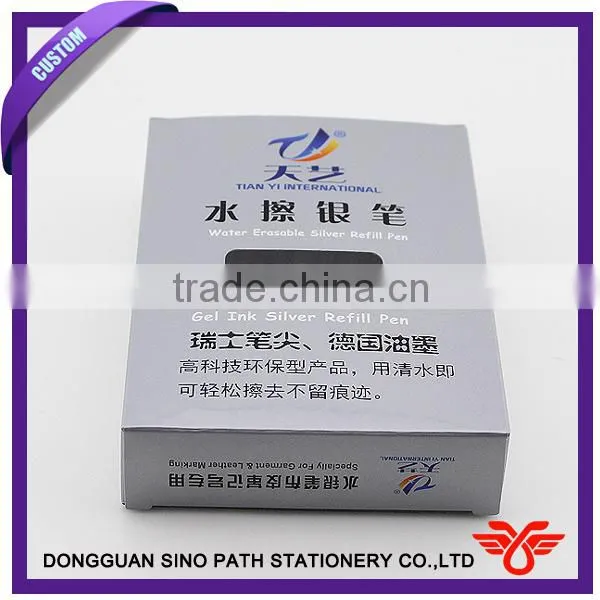 Water Erasable Silver Refill Pen, Gel Ink Pen for Leather Industry photo-2