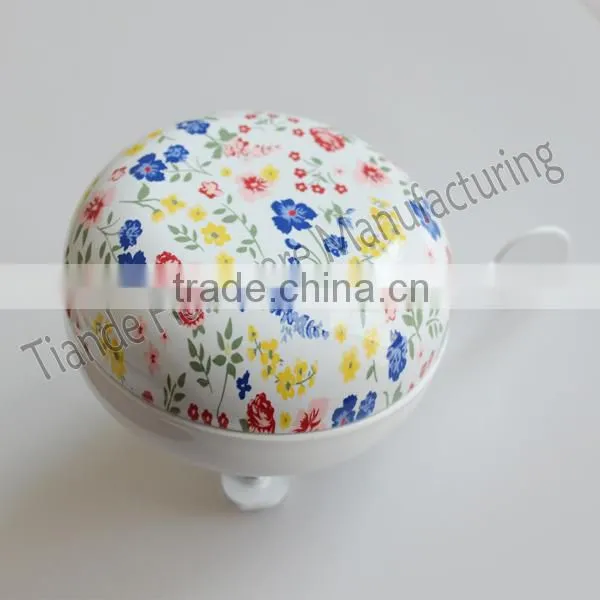 Beauty Gift 80mm Ding Dong Bell Other Bike Accessory Printed Iron Bicycle Bell