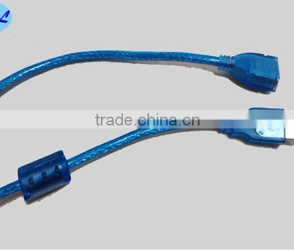 1M USB2.0 Cable Male to Female Transparent Blue Model photo-3