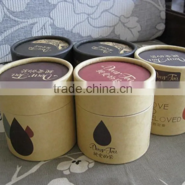 Paper Cardboard Strong Tube for Tea Packaging With Lid photo-3
