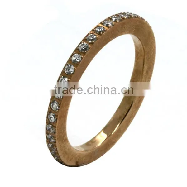 Fashion Women Engagement Jewelry 18K Rose Gold Plating Zircon Female Wedding Finger Rings
