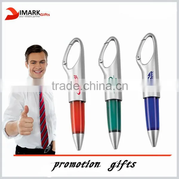 Explorer Advertising Logo Print Carabiner Pen