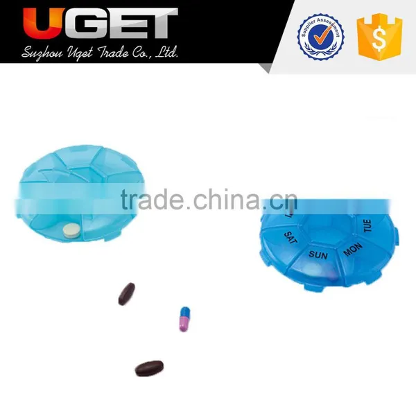 2016 Promotion Customized Portable Wholesale Round Plastic Pill Box photo-3