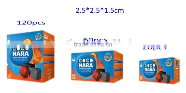 2.5*2.5*1.5cm Cube Hookah Charcoal