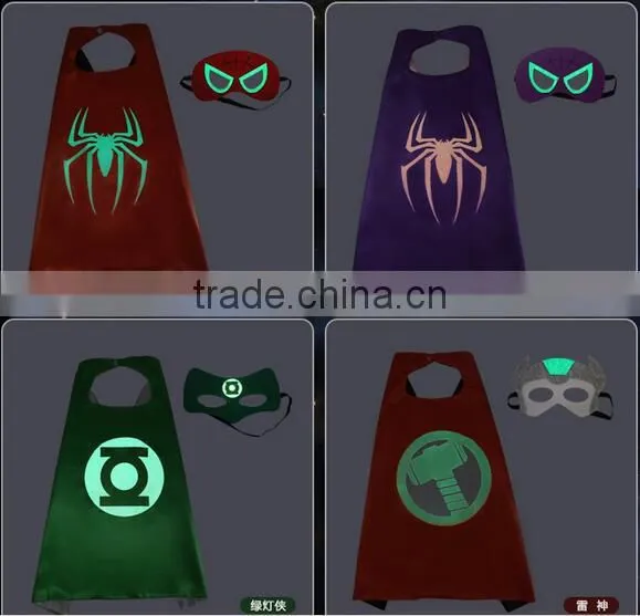 Hotsale New Thor Double Layer Kids Superhero Luminous Cape and Mask photo-3
