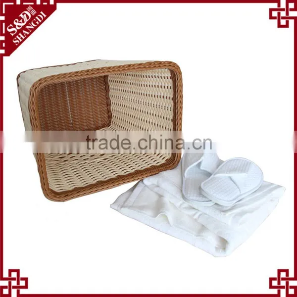 Handwoven Fashion Plastic Washing Basket for Hotel and Household Dirty Clothes photo-3