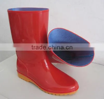 Europen Style Red Women Gum Boots photo-2