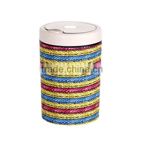 Plastic Open Top Structure Flip Round Trash Can Dustbin Trash Bin 10L photo-6