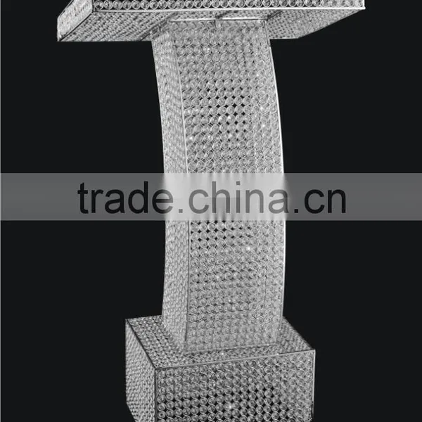Wedding Crystal Podium Pillar, Decorative Podium on Square Pillar, Wedding Podium photo-2