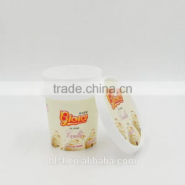 In Mould Labelling Disposable Ice Cream Containers,white Ice Cream Container With Spoon,plastic Ice Cream Containers photo-2