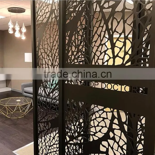Laser Cut Home Living Furniture Metal Room Divider / Decorative Metal Screen photo-4