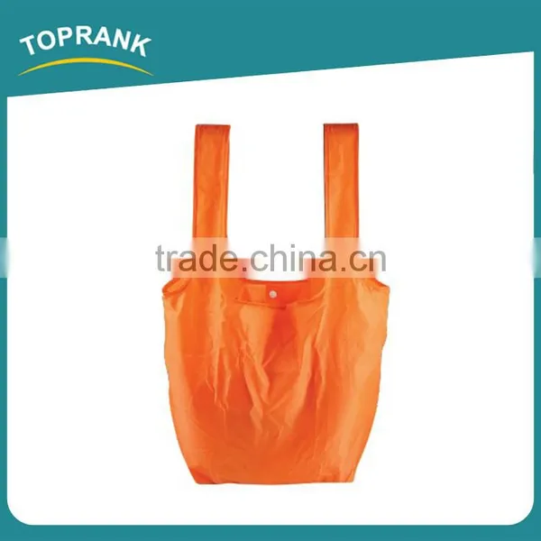 Toprank Reusable Polyester Folding Shopping Bag Supermarket Expandable Fruit Shopping Bag Foldable Tote Bag With Plastic Buckle photo-2
