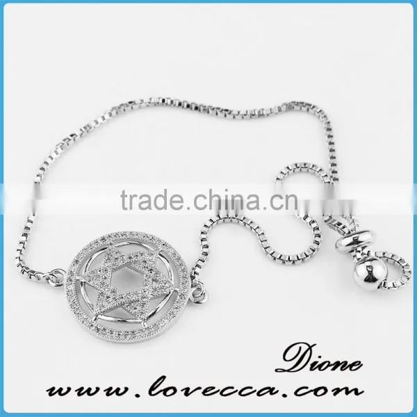 Micro Pave Jewelry Bracelet Little Bear Charm Silver Zircon Bracelet photo-5
