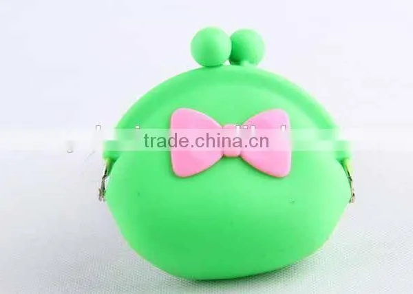 Silicone Purse With 3D Butterfly Knot/ Coin Purse photo-2