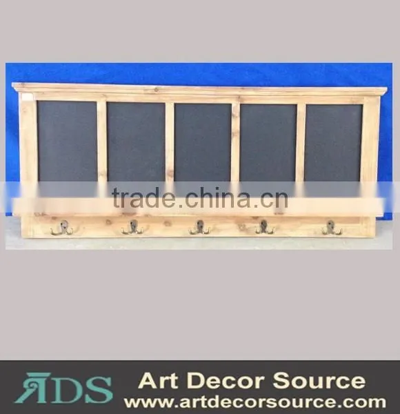 Distressed Wood Wall Hangers With Blackboard