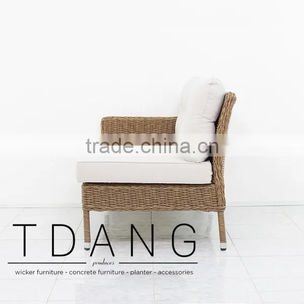 Harrison Right Hand Wicker Bench - Poly Rattan Furniture - Vietnam Outdoor Wicker Set photo-3