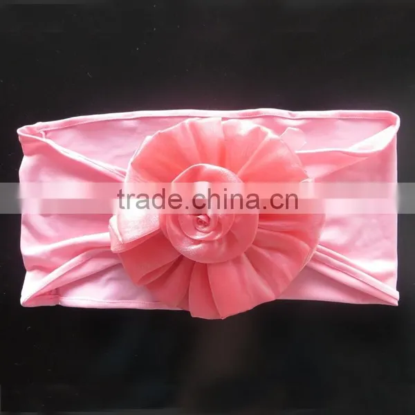 Free Shipping New Product: 100PCS 20cm*76cm Purple Spandex Band With Organza Big Flower For Chivari Chair Use photo-3
