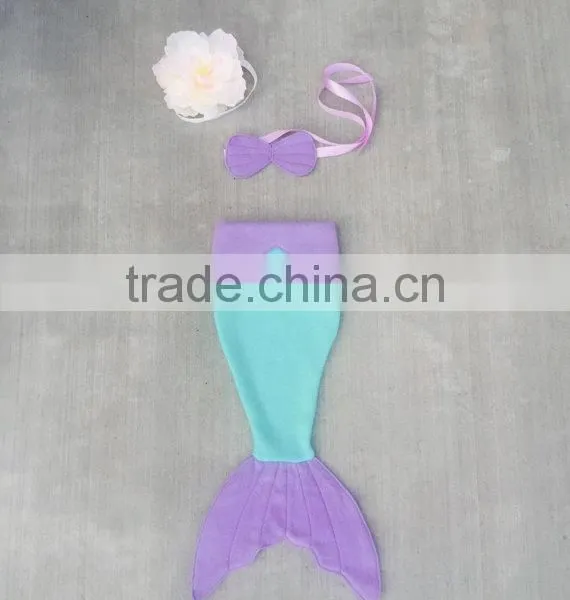 Winter Selling Newborn Baby Bikini Sleeping Bag Kids Fleece Mermaid Blanket Tail HSM2550 photo-3