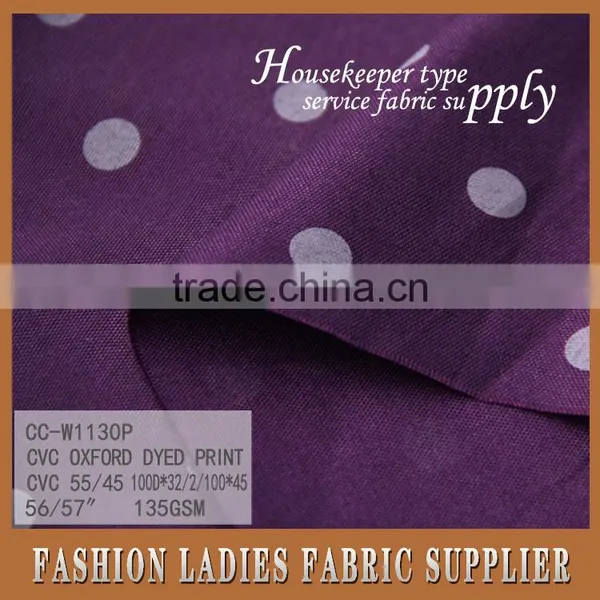 Cicheng Company Sells the Best Fabric,cvc Oxford Dyed Print photo-3