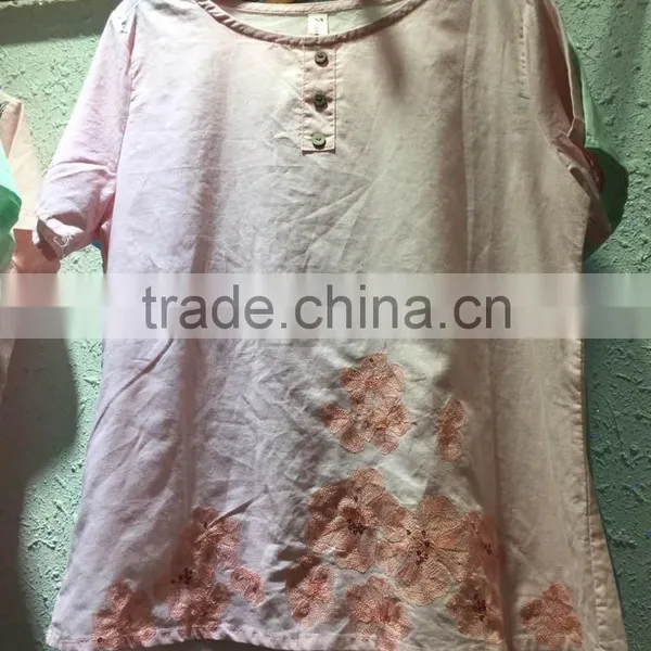 GZY Embroidered Shirt Women Stcok Mixed Model High Quality 2017 Slim Comfortable Cheap Hot Selling Export China photo-4