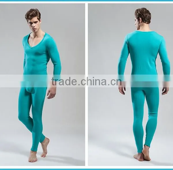 Lower V-Neck Winter Heated Thermal Underwear Polartec Fleece Polypropylene Young Men Baselayer Underwear photo-5