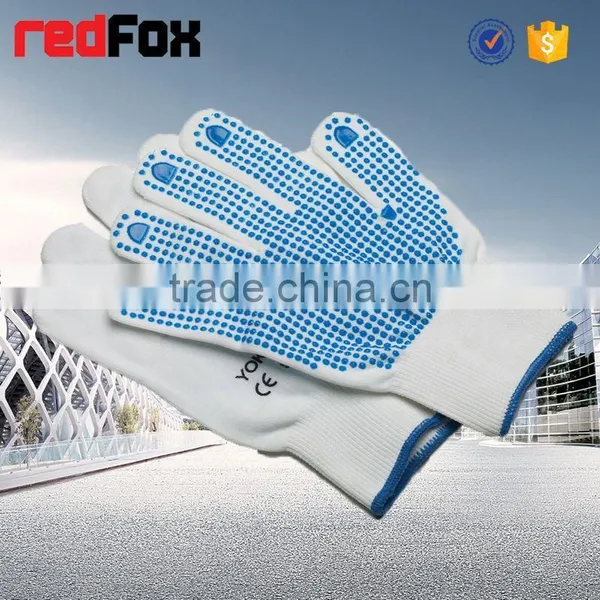 Work Glove Knitted Cotton Polyester Work Gloves With Green ni Freezer Work Gloves photo-3