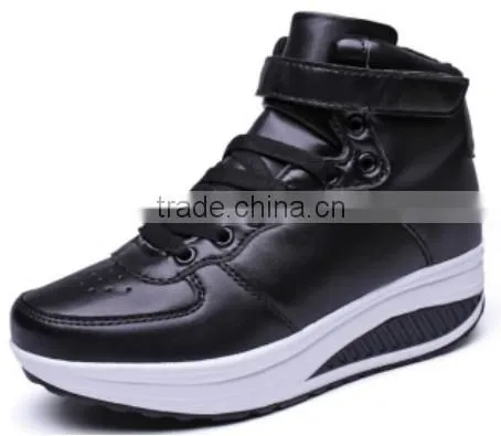 High Cut Swing Shoes Wedge Fashion Walking Shoe Low MOQ Bulk Wholesale for Lady photo-3