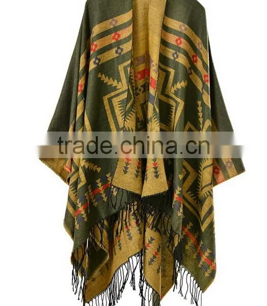 2017 New Fashional Style Women Scarf Cross-shaped Design Imitated Cashmere Material With Tassels Female Trip Cappa photo-5