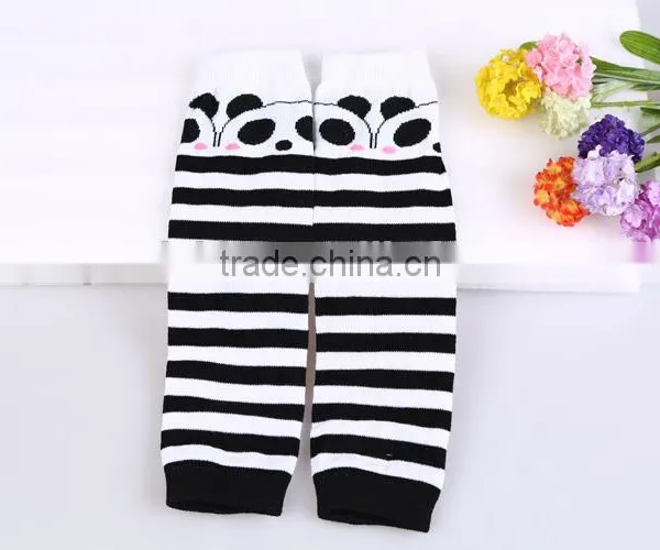 Baby Leg Warmers White And Black Kids Cotton Legging Warmers photo-2