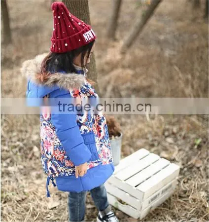 Two Pieces Long Winter Coat for Fancy Girl Children Frozen Coat for Winter photo-3