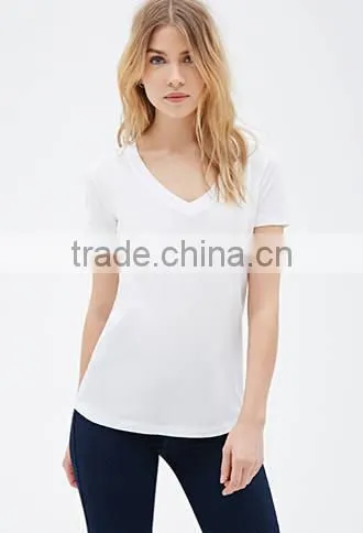 Custom China Make Women's Modal Plain T-shirt photo-3