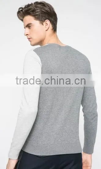 2017 Factory Wholesale Woollen Two Color Knit Design Mens Sweater for Sale photo-5