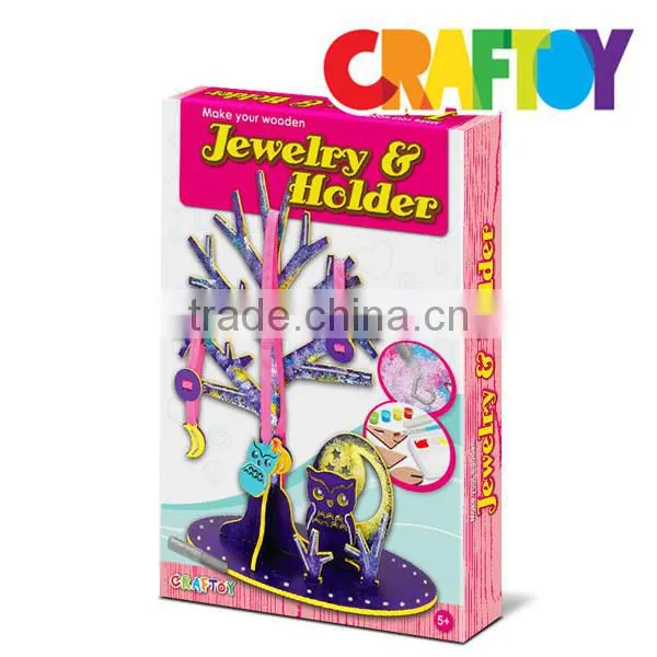 OEM Teaching Material Create Your Own Owl Wooden Jewelry n Holder photo-2