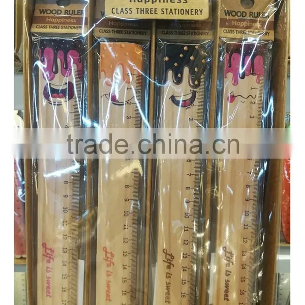 Novel Promotional Cute Creative Customs Football Shape Wooden Ruler photo-3