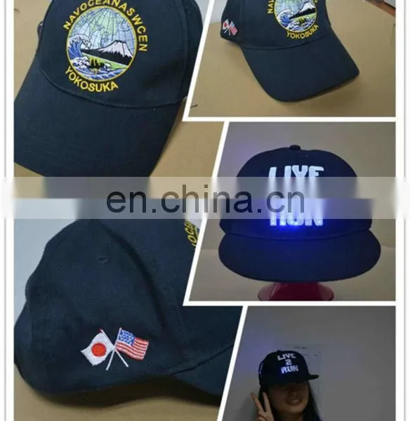 Colorful Lighting Up Baseball Caps With Battery to Light up Your Passion photo-2