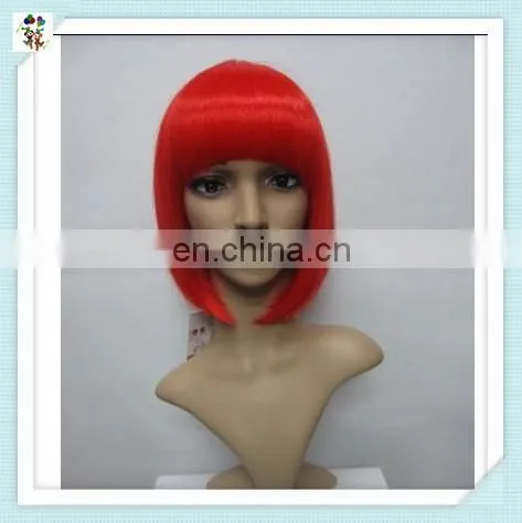 Cheap Short Bob Red Synthetic Carnival Party Wigs HPC-0036 photo-2