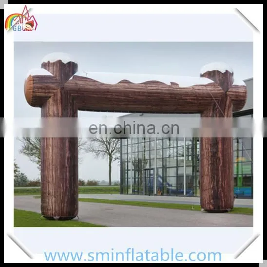 Wholesale Inflatable Arch for Event, Inflatable Wooden Arch for Advertising, Wooden Archway for Outdoor photo-2