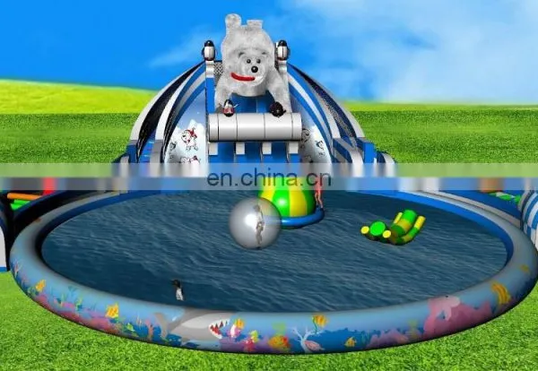 Best Quality Commercial Grade Giant New Design Polar Bear Inflatable Water Slide for Sale photo-2