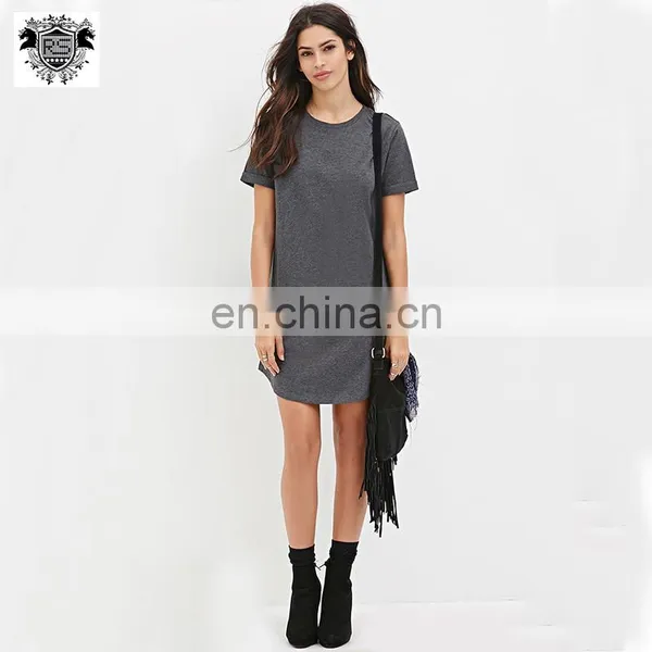 Hot Selling Ladies Western Elegant Sexy Short Sleeve Mini Simple Casual Women Smart Casual Dress