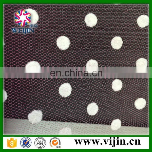 Nylon Flocking Dots Tulle Mesh for Flower Wrapping,party Decoration photo-3