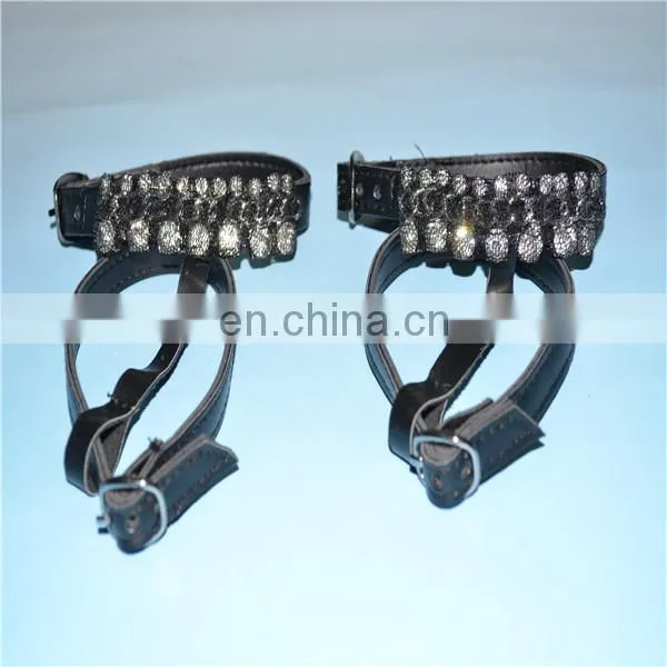 Leather Boot Belt With Rhinestones