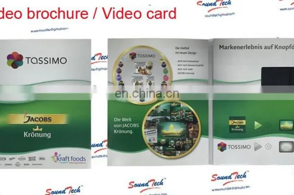 Paper 350gsm Paper Card Type 2.4inch Tft Screen Video Greeting Card photo-6