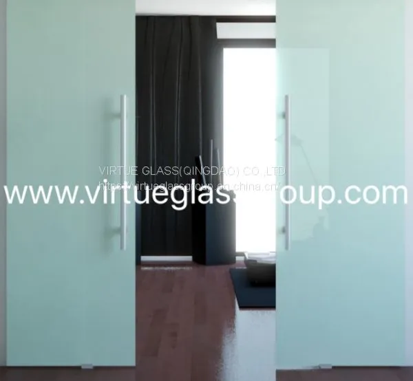 Manufacturer 6mm 8mm Acid Etched Frosted Glass Door photo-3