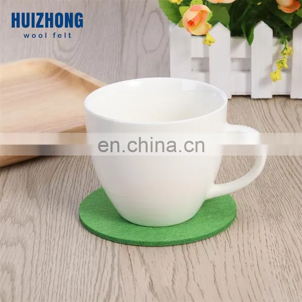 Various Colors Customized Leaf Shape Cheap Felt Cup Coaster photo-2