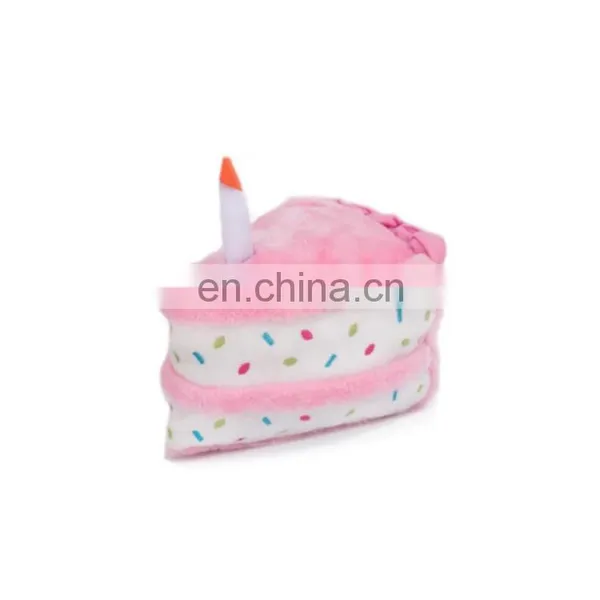 New Interactive Squeak Pet Birthday Party Plush Dog Cake Toy photo-2