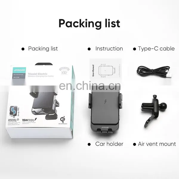 JOYROOM Built-in Battery Auto-clamp Leading 15W Qi Fast Charge Universal Wireless Car Charger Mount for IPhone 12 MINI Pro Max photo-7