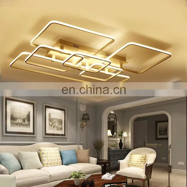 Led Ceiling Lamp Simple Living Room Lighting Square Personality Bedroom Study Ceiling Lighting photo-3